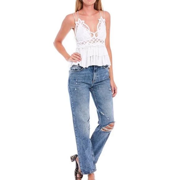 NWT Free People White Adella Cami -Size Small - Picture 8 of 9